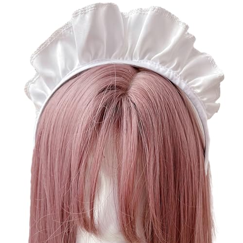 BABYVIVA Girl Headwear Maid Cosplay Kopfschmuck Spitze Ruffen Weiße Kopfschmuck Breite Stirnband Anime Cosplay Haarschmuck BABYVIVA Girl Headwear Maid Cosplay Kopfschmuck Spitze Ruffen Weiße Kopfschmuck Breite Stirnband Anime Cosplay Haarschmuck von BABYVIVA