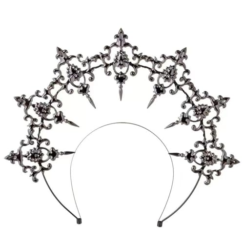 BABYVIVA Gothic Crown Stirnband Für Kinder Gruselige Halloween Themenpartys Dunkle Barockstadband Party Queen Kostüm BABYVIVA Gothic Crown Stirnband Für Kinder Gruselige Halloween Themenpartys Dunkle Barockstadband Party Queen Kostüm von BABYVIVA