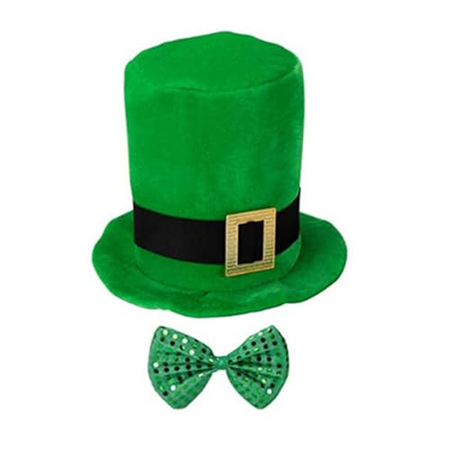 BABYVIVA Green Hat & Bowtie Für Stpatrick Day Festival Irish Flat Top Party Requisiten Lieferungen Feiertag Cosplay Kostüm Set BABYVIVA Green Hat & Bowtie Für Stpatrick Day Festival Irish Flat Top Party Requisiten Lieferungen Feiertag Cosplay Kostüm Set von BABYVIVA