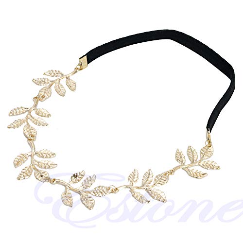 BABYVIVA Hexen Halskette Braut Stirnband Goldenes Blatt Für Carnivals Party Handgefertigt Halloween Party Kostüm Brautzubehör von BABYVIVA