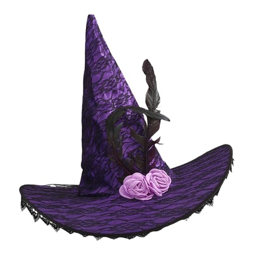 BABYVIVA Hexenhut Rosen Dekoration Carnivals Maskeraden Frauen Halloween Kostümzubehör BABYVIVA Hexenhut Rosen Dekoration Carnivals Maskeraden Frauen Halloween Kostümzubehör von BABYVIVA