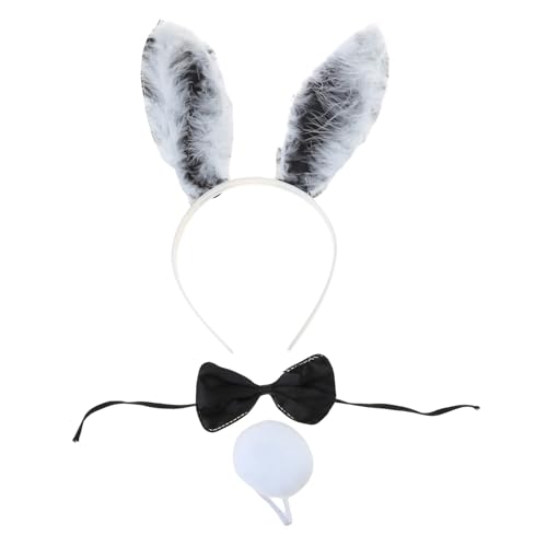 BABYVIVA Plüsch Kaninchen Ohrhaarband Animation Kostüm Kopfbekleidung Nachtclub Kopfschmuck Frauen Rollenspielzubehör 3pcs BABYVIVA Plüsch Kaninchen Ohrhaarband Animation Kostüm Kopfbekleidung Nachtclub Kopfschmuck Frauen Rollenspielzubehör 3pcs von BABYVIVA
