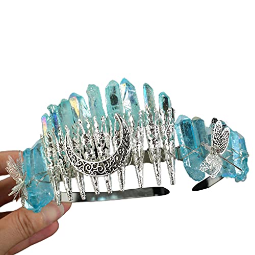 BABYVIVA Quarzkrone Für Rohe Kristall Mit Mond Vintage Metal Haop Haopous Halloween Kostüm Haar Accessori BABYVIVA Quarzkrone Für Rohe Kristall Mit Mond Vintage Metal Haop Haopous Halloween Kostüm Haar Accessori von BABYVIVA