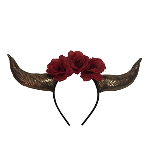 BABYVIVA Simulation Bullenhornform Cosplay Horn Stirnband Künstliche Blumendekor Ochsen Horn Karneval Halloween Materialien BABYVIVA Simulation Bullenhornform Cosplay Horn Stirnband Künstliche Blumendekor Ochsen Horn Karneval Halloween Materialien von BABYVIVA