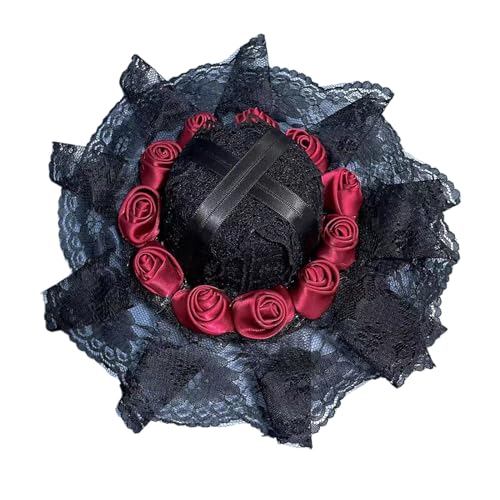 BABYVIVA Spitze Gotischer Haarhut Mit Clip Bowlers Überraschung Geschenk Für Freundin Party Cosplay Dekorative Fancy Top BABYVIVA Spitze Gotischer Haarhut Mit Clip Bowlers Überraschung Geschenk Für Freundin Party Cosplay Dekorative Fancy Top von BABYVIVA