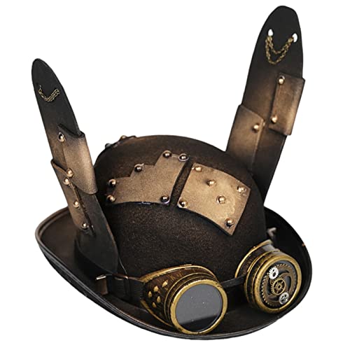 BABYVIVA Steampunk Männer Mit Schutzbrille Vintage Gay Top Teufel Horn Steampunk Party Halloween Masquerade Kostüm BABYVIVA Steampunk Männer Mit Schutzbrille Vintage Gay Top Teufel Horn Steampunk Party Halloween Masquerade Kostüm von BABYVIVA