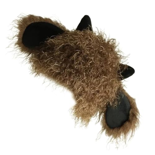 BABYVIVA Übergroßer Lammhut Mit Ohr Und Horn Skihut Pelzige Kapuze Cartoon Foto Requisiten Freien Kopfhut Für Halloween von BABYVIVA