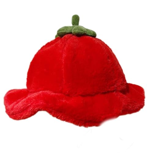 BABYVIVA Verdickte Kopfbedeckungshut Obst Persimmon Pelry Für Musikfestival Stylish Halloween von BABYVIVA