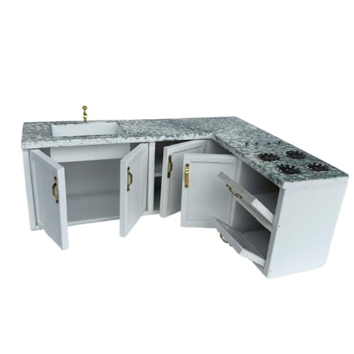 Realistische Hölzerne Miniatur Küchenschrank Set Für Dollhouses Decors Und Craft Project Kitchen Room Display Von 1/12 Skala Realistische Hölzerne Miniatur Küchenschrank Set Für Dollhouses Decors Und Craft Project Kitchen Room Display Von 1/12 Skala von BABYVIVA