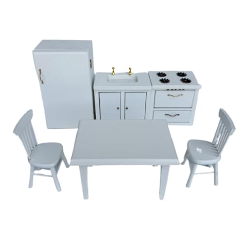 Sammlerstück 1/12 Dollhouses Küchenset Mit Tisch Und Stuhlküchenherd Set Für Kreatives Vorgetäuschtes Spiel Dekore Sammlerstück 1/12 Dollhouses Küchenset Mit Tisch Und Stuhlküchenherd Set Für Kreatives Vorgetäuschtes Spiel Dekore von BABYVIVA