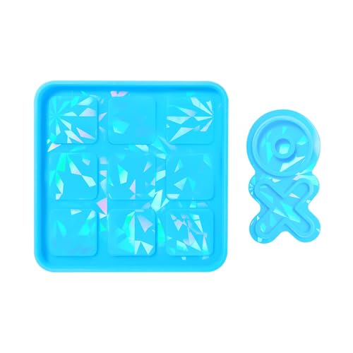 Schachstücke Formen Tictactoe Harzformen XO Brettspiel Silikonformen Für Holographische Harz Tischplatten Brettspielhandwerk von BABYVIVA