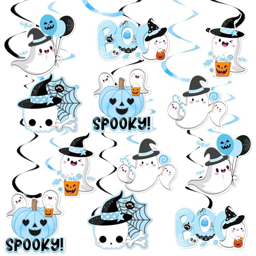 12 Stück Halloween-Hängewirbel Dekorationen Litte Boo Ghost Folie Wirbel Decke für Halloween Babyparty Geburtstag Party Supplies Gastgeschenke 12 Stück Halloween-Hängewirbel Dekorationen Litte Boo Ghost Folie Wirbel Decke für Halloween Babyparty Geburtstag Party Supplies Gastgeschenke von BACH AND BOOZY