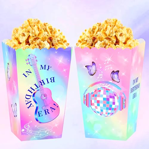 12 Stück Popcorn-Boxen mit Sänger-Thema, Geschenktüten, Leckerli-Behälter, Geburtstag, Hochzeit, Brautparty, Partyzubehör, Süßigkeiten, Goodie-Verpackung, Dekoration 12 Stück Popcorn-Boxen mit Sänger-Thema, Geschenktüten, Leckerli-Behälter, Geburtstag, Hochzeit, Brautparty, Partyzubehör, Süßigkeiten, Goodie-Verpackung, Dekoration von BACH AND BOOZY