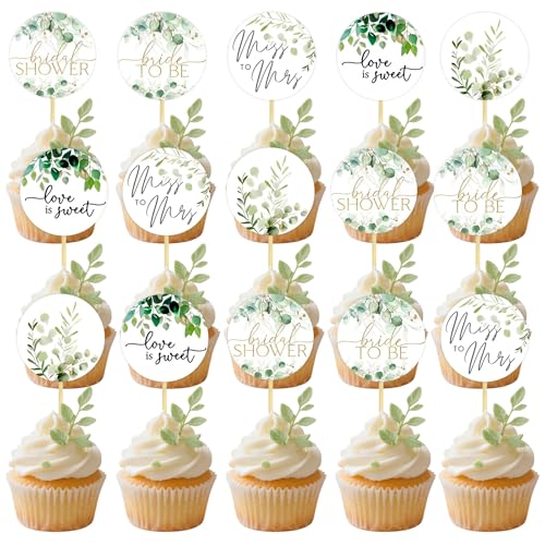 25 PCS Greenery Bridal Shower Cupcake Toppers Salbei grün Braut zu sein Cupcake Picks für Frauen Hochzeit Verlobung Braut Bachelorette Party 25 PCS Greenery Bridal Shower Cupcake Toppers Salbei grün Braut zu sein Cupcake Picks für Frauen Hochzeit Verlobung Braut Bachelorette Party von BACH AND BOOZY