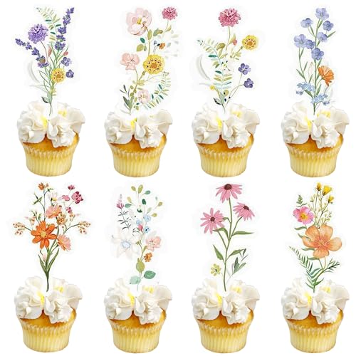 36pcs Wildflower Cake Toppers Baby Bloom Deko Mädchen Wildblume kleine Karte Dekoration Blumen Tortenfiguren für BabyShower Hochzeit Geburtstag Brautdusche 36pcs Wildflower Cake Toppers Baby Bloom Deko Mädchen Wildblume kleine Karte Dekoration Blumen Tortenfiguren für BabyShower Hochzeit Geburtstag Brautdusche von BACH AND BOOZY