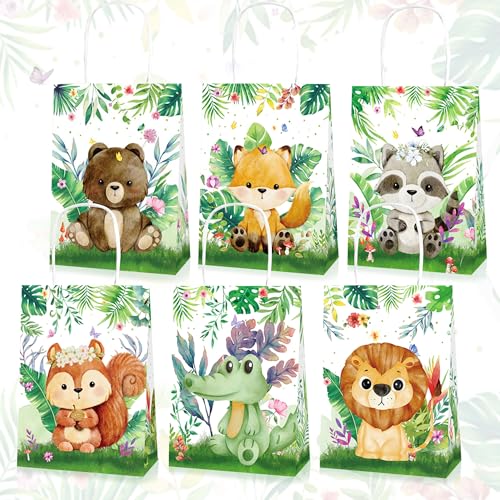 BACH AND BOOZY 12 x Waldtier-Partytüten für Süßigkeiten-Leckerli-Tüten für Wild One Dschungeltiere, Babyparty, Geburtstag, Partygeschenke BACH AND BOOZY 12 x Waldtier-Partytüten für Süßigkeiten-Leckerli-Tüten für Wild One Dschungeltiere, Babyparty, Geburtstag, Partygeschenke von BACH AND BOOZY