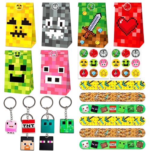 BACH AND BOOZY 26 Stück Partytütenfüller, Gamer-Partygeschenke, Schlüsselanhänger, Gaming-Armbänder, Goodies-Taschen, Gaming-Partytasche für Jungen, Geburtstagsparty BACH AND BOOZY 26 Stück Partytütenfüller, Gamer-Partygeschenke, Schlüsselanhänger, Gaming-Armbänder, Goodies-Taschen, Gaming-Partytasche für Jungen, Geburtstagsparty von BACH AND BOOZY