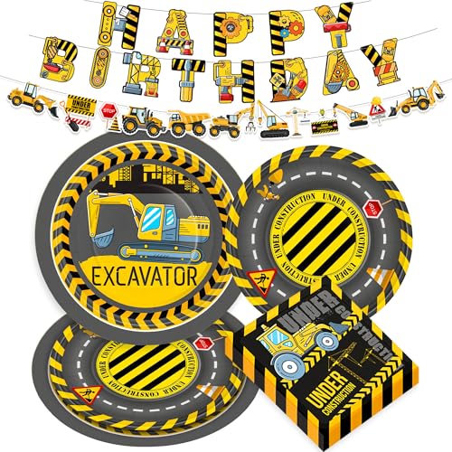 BACH AND BOOZY Bagger Geburtstag Party Geschirr Bau Bagger Party Supplies Teller Servietten Einweg für Thema Geburtstagsfeier Dusche Dekoration BACH AND BOOZY Bagger Geburtstag Party Geschirr Bau Bagger Party Supplies Teller Servietten Einweg für Thema Geburtstagsfeier Dusche Dekoration von BACH AND BOOZY