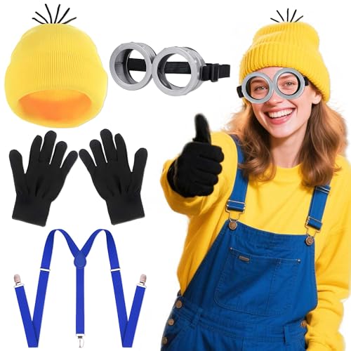 BACH AND BOOZY Gelbes Kostüm Zubehör Erwachsene Fancy Dress Goggles für Party Kostüme Halloween Cosplay Party Zubehör BACH AND BOOZY Gelbes Kostüm Zubehör Erwachsene Fancy Dress Goggles für Party Kostüme Halloween Cosplay Party Zubehör von BACH AND BOOZY