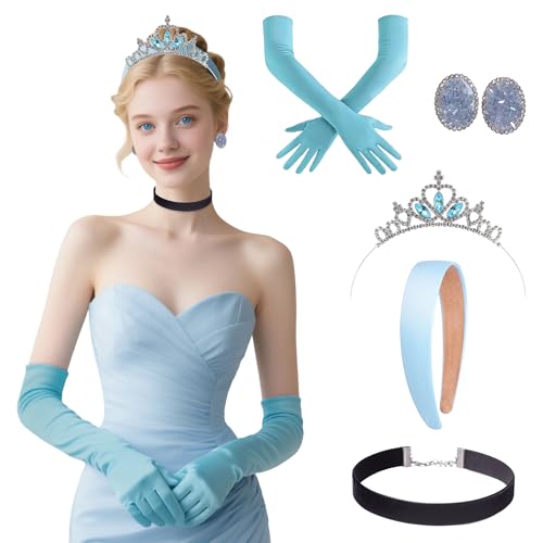 BACH AND BOOZY Prinzessinnen-Kostüm-Zubehör für Damen, Stirnband, schwarzer Samt, Choker-Ohrringe, Handschuhe, Prinzessinnenkrone, für Halloween-Kostüm, Geburtstagsparty BACH AND BOOZY Prinzessinnen-Kostüm-Zubehör für Damen, Stirnband, schwarzer Samt, Choker-Ohrringe, Handschuhe, Prinzessinnenkrone, für Halloween-Kostüm, Geburtstagsparty von BACH AND BOOZY