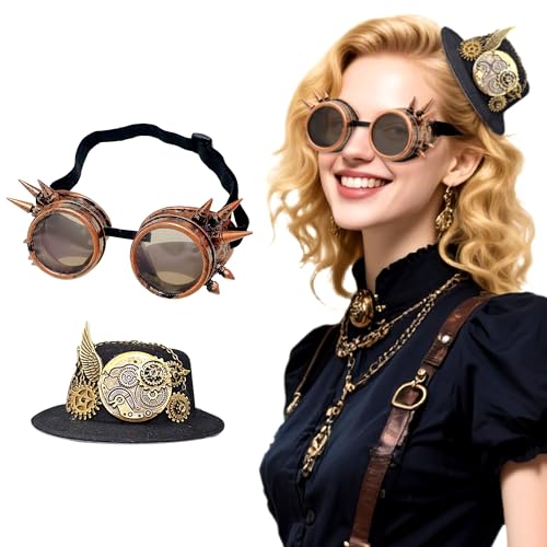 BACH AND BOOZY Steam Punk Zubehör Vintage Uhrwerk Steam Punk Brille Fingerlos Gothic Lace Gear Hut Brille Steampunk Kostüm Halloween Vintage Cosplay Kostüm Zubehör BACH AND BOOZY Steam Punk Zubehör Vintage Uhrwerk Steam Punk Brille Fingerlos Gothic Lace Gear Hut Brille Steampunk Kostüm Halloween Vintage Cosplay Kostüm Zubehör von BACH AND BOOZY