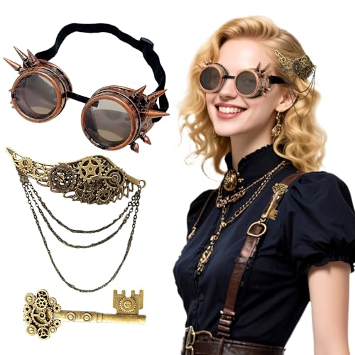 BACH AND BOOZY Steam Punk Zubehör Vintage Uhrwerk Steam Punk Brille Fingerlose Gothic Lace Gear Brille Steampunk Kostüm Halloween Vintage Cosplay Kostüm Zubehör BACH AND BOOZY Steam Punk Zubehör Vintage Uhrwerk Steam Punk Brille Fingerlose Gothic Lace Gear Brille Steampunk Kostüm Halloween Vintage Cosplay Kostüm Zubehör von BACH AND BOOZY