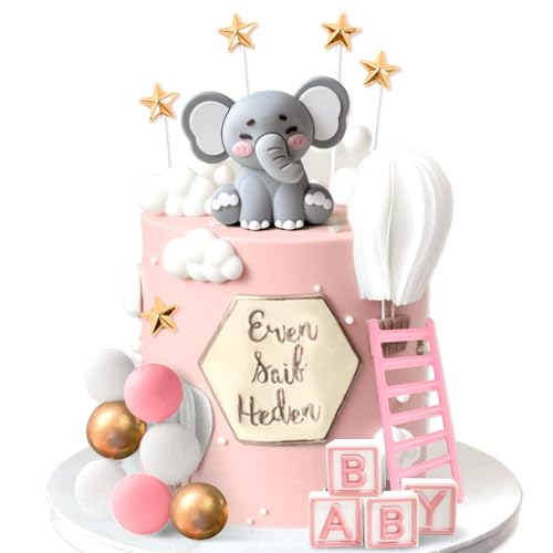 Baby Dusche Kuchen Dekorationen Mädchen Elefant Kuchen Topper Kugeln Dekoration für Baby Junge Mädchen Geburtstag Party Geschlecht Reveal Party Supplies Baby Dusche Kuchen Dekorationen Mädchen Elefant Kuchen Topper Kugeln Dekoration für Baby Junge Mädchen Geburtstag Party Geschlecht Reveal Party Supplies von BACH AND BOOZY