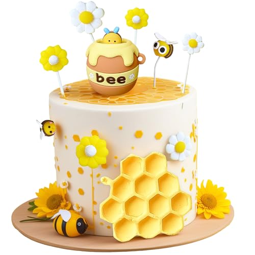 Bee Kuchendekoration Biene Kuchen Topper Niedliche Bienen Kuchen Dekorationen Honig Kamm Dekorationen Bienen Cupcake Toppers für Baby Dusche Geburtstag Brautdusche Bee Kuchendekoration Biene Kuchen Topper Niedliche Bienen Kuchen Dekorationen Honig Kamm Dekorationen Bienen Cupcake Toppers für Baby Dusche Geburtstag Brautdusche von BACH AND BOOZY