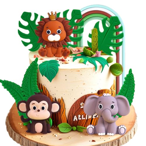 Dschungel Deko Regenbogen Sage Green Tortendeko Tiere Kuchen deko Dschungel Geburtstag Deko Dschungel Themed Tortendeko für Party Kinder Mädchen Baby Shower Dschungel Deko Regenbogen Sage Green Tortendeko Tiere Kuchen deko Dschungel Geburtstag Deko Dschungel Themed Tortendeko für Party Kinder Mädchen Baby Shower von BACH AND BOOZY