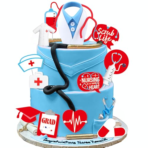 Kuchendekoration für Krankenschwestern, Cupcake-Topper, Krankenschwestern, Abschlussfeier, Kuchendekorationen, RN-Themenparty, Gastgeschenke, Krankenschwester-Dekorationen für Krankenpflege, Kuchendekoration für Krankenschwestern, Cupcake-Topper, Krankenschwestern, Abschlussfeier, Kuchendekorationen, RN-Themenparty, Gastgeschenke, Krankenschwester-Dekorationen für Krankenpflege, von BACH AND BOOZY