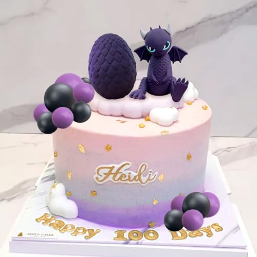 Lila Dragon Tortendeko Dragon Geburtstag Deko Drachen Figuren für Geburtstagsdeko Kindergeburtstag Lila Dragon Tortendeko Dragon Geburtstag Deko Drachen Figuren für Geburtstagsdeko Kindergeburtstag von BACH AND BOOZY