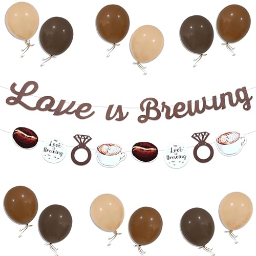 Love is Brewing Banner Kaffee Brautdusche Dekor Ballons für Love is Brewing Kaffee Hochzeit Dusche Engagement Party Supplies Love is Brewing Banner Kaffee Brautdusche Dekor Ballons für Love is Brewing Kaffee Hochzeit Dusche Engagement Party Supplies von BACH AND BOOZY