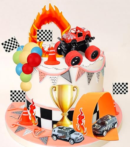Monster-Truck-Kuchenaufsatz, Monster-Truck, Cupcake-Topper für Monstertruck-Party-Dekorationen, Monster-Truck- Monster-Truck-Kuchenaufsatz, Monster-Truck, Cupcake-Topper für Monstertruck-Party-Dekorationen, Monster-Truck- von BACH AND BOOZY
