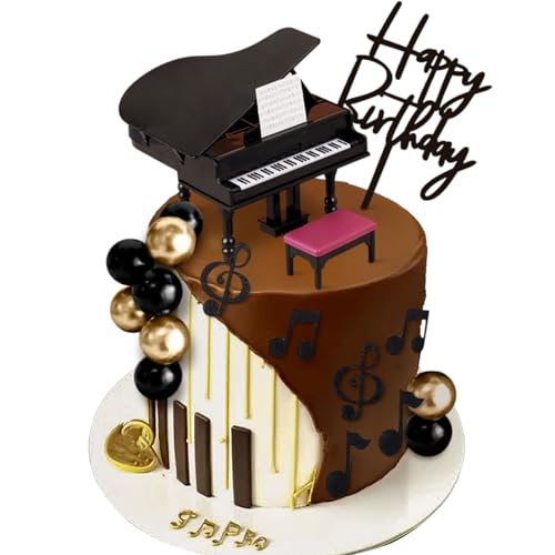 Musik-Kuchenaufsatz, Gitarre, Kuchendekoration, Musiknoten, Kugeln, Kuchendekorationen für Musiker, Geburtstagsparty, Rock-Mottoparty Musik-Kuchenaufsatz, Gitarre, Kuchendekoration, Musiknoten, Kugeln, Kuchendekorationen für Musiker, Geburtstagsparty, Rock-Mottoparty von BACH AND BOOZY