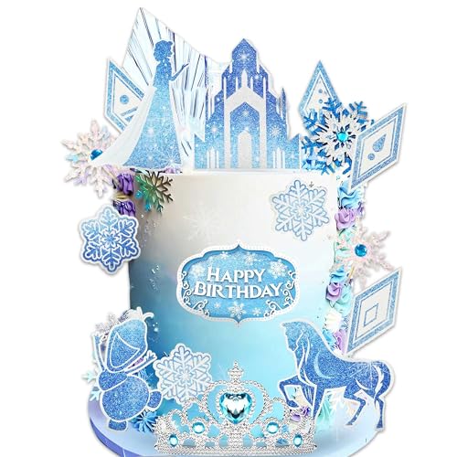 Princess Tortendeko Geburstagstorte Happy Birthday Kuchendeko Alles Gute zum Geburtstag Kuchen Topper Dekorationen Schneeflocke Cartoon Geburtstagskuchen Dekorationen Princess Tortendeko Geburstagstorte Happy Birthday Kuchendeko Alles Gute zum Geburtstag Kuchen Topper Dekorationen Schneeflocke Cartoon Geburtstagskuchen Dekorationen von BACH AND BOOZY