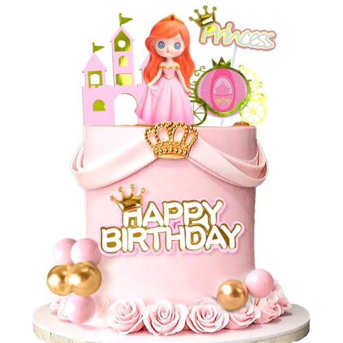 Prinzessin-Kuchendekoration, Prinzessinnenschloss, Kuchendekoration für Mädchen, Geburtstagsparty, Gastgeschenke Prinzessin-Kuchendekoration, Prinzessinnenschloss, Kuchendekoration für Mädchen, Geburtstagsparty, Gastgeschenke von BACH AND BOOZY