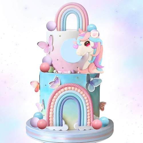 Regenbogen Pony Einhorn Kuchendekoration Pony Geburtstag Dekoration Regenbogen Kuchen Topper Einhorn Party Favors Geburtstag Kuchen Dekoration für Mädchen Regenbogen Pony Einhorn Kuchendekoration Pony Geburtstag Dekoration Regenbogen Kuchen Topper Einhorn Party Favors Geburtstag Kuchen Dekoration für Mädchen von BACH AND BOOZY
