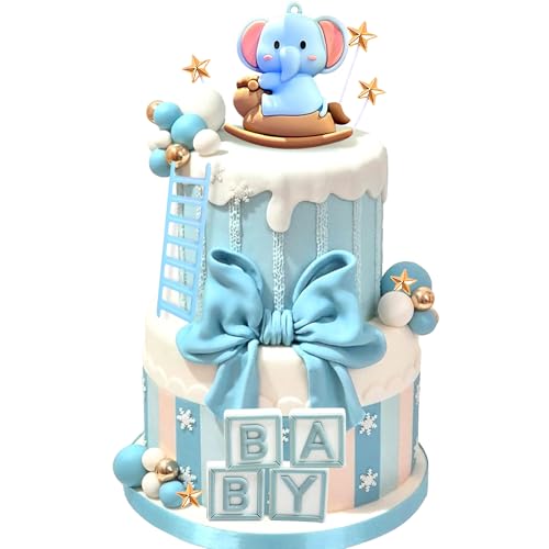 Sein ein Junge Kuchen Dekorationen Elefant Kuchen Topper Kugeln Dekoration für Baby Junge Geburtstag Party Gender Reveal Baby Dusche Party Supplies Sein ein Junge Kuchen Dekorationen Elefant Kuchen Topper Kugeln Dekoration für Baby Junge Geburtstag Party Gender Reveal Baby Dusche Party Supplies von BACH AND BOOZY