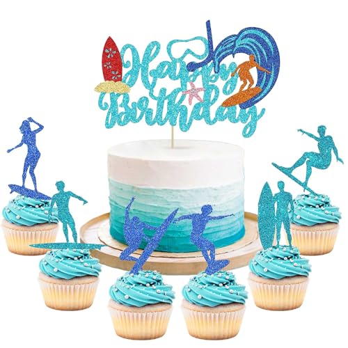 13 Stück Surfen Geburtstag Kuchen Dekoration Strand Surf Welle Kuchen Topper Surfbrett Surf Geburtstag Party Supplies 13 Stück Surfen Geburtstag Kuchen Dekoration Strand Surf Welle Kuchen Topper Surfbrett Surf Geburtstag Party Supplies von BACH AND BOOZY