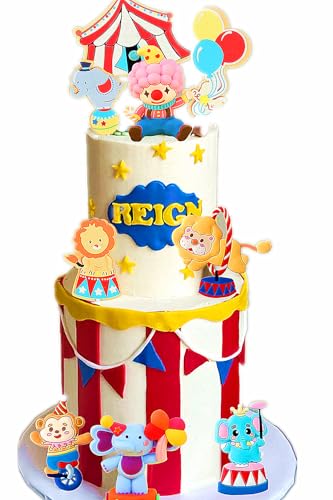 Zirkus Cake Topper Kuchen Dekorationen Zirkus Clown Tiere Zirkus Tortendeko Zirkus für Geburtstag Karnevals Party Dekorationen Zirkus Cake Topper Kuchen Dekorationen Zirkus Clown Tiere Zirkus Tortendeko Zirkus für Geburtstag Karnevals Party Dekorationen von BACH AND BOOZY