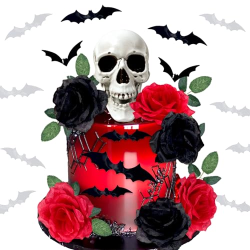 29 Stück Schwarz Rot Gothic Kuchen Dekoration Totenkopf Kuchen Topper Rip Tod Kuchen Dekoration Gothic Geburtstag Dekoration Halloween Party Supplies 29 Stück Schwarz Rot Gothic Kuchen Dekoration Totenkopf Kuchen Topper Rip Tod Kuchen Dekoration Gothic Geburtstag Dekoration Halloween Party Supplies von BACH AND BOUJEE