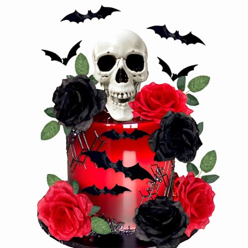 29PCS Schwarze und Rote Gothic Kuchendekoration Totenkopf Tortendekoration Rip Kuchendekoration Todes Tortendekoration Gothic Geburtstagsdekoration Halloween Partyzubehör 29PCS Schwarze und Rote Gothic Kuchendekoration Totenkopf Tortendekoration Rip Kuchendekoration Todes Tortendekoration Gothic Geburtstagsdekoration Halloween Partyzubehör von BACH AND BOUJEE