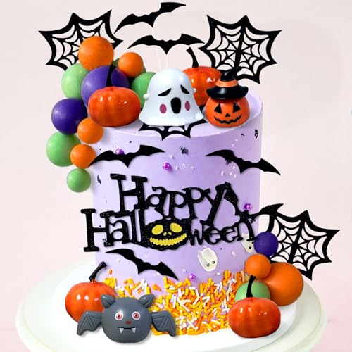 39 PCS Halloween Kuchen Dekoration Hexe Geist Kuchen Topper Rip Kuchen Dekoration Geburtstag Dekoration für Halloween Party Supplies von BACH AND BOUJEE