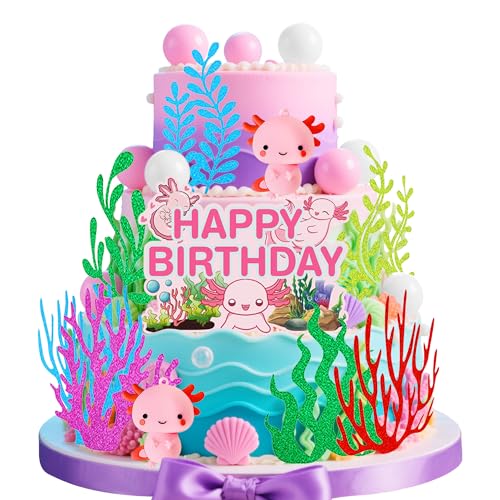 Axolotl Kuchendekoration mit Ozean-Thema, Axolotl, Geburtstagsparty-Zubehör, unter dem Meer, Kuchenaufsatz für Babyparty, Geburtstagsparty Axolotl Kuchendekoration mit Ozean-Thema, Axolotl, Geburtstagsparty-Zubehör, unter dem Meer, Kuchenaufsatz für Babyparty, Geburtstagsparty von BACH AND BOUJEE