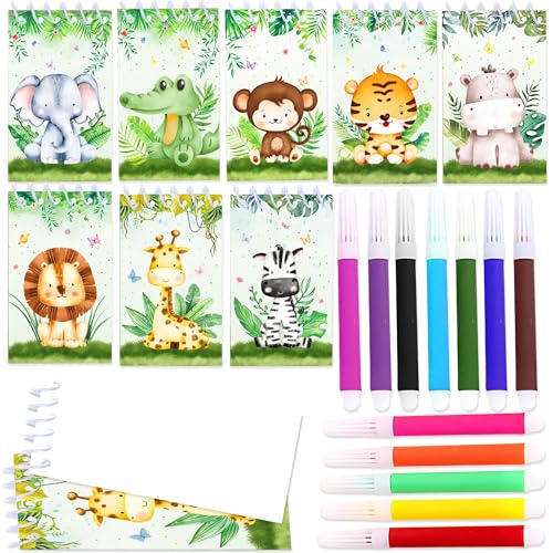 BACH AND BOUJEE 20PCS Mini Notizblock Dschungel Safari Tiere Party Füller mit Stiften Kleine Aktivität Bücher mit Elefant Löwe Zerb Giraffe Party Favors Geburtstag Zubehör BACH AND BOUJEE 20PCS Mini Notizblock Dschungel Safari Tiere Party Füller mit Stiften Kleine Aktivität Bücher mit Elefant Löwe Zerb Giraffe Party Favors Geburtstag Zubehör von BACH AND BOUJEE