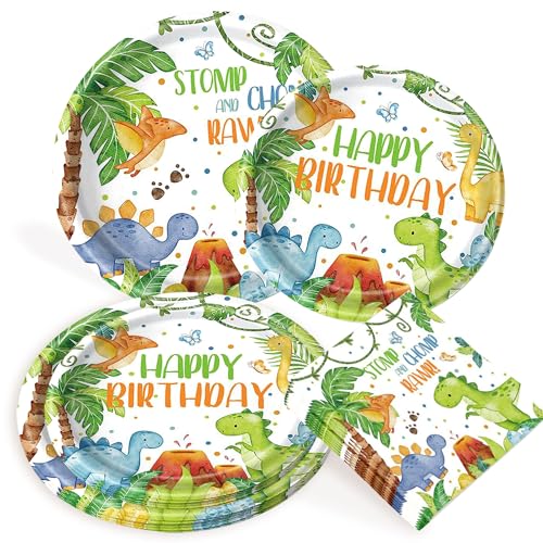 Dinosaurier Party Supplies Dinosaurier Party Teller Servietten für Jungen Dino Geburtstag Party Dekorationen Dessertteller Servietten Servieren 20 Gäste Dinosaurier Party Supplies Dinosaurier Party Teller Servietten für Jungen Dino Geburtstag Party Dekorationen Dessertteller Servietten Servieren 20 Gäste von BACH AND BOUJEE