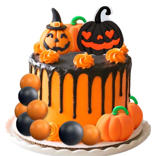 Halloween Kürbisse Kuchen Dekoration Schwarz Orange Kugeln Kuchen Topper Kürbisse Dekoration Geburtstag Dekoration für Jungen Mädchen Halloween Party Supplies Halloween Kürbisse Kuchen Dekoration Schwarz Orange Kugeln Kuchen Topper Kürbisse Dekoration Geburtstag Dekoration für Jungen Mädchen Halloween Party Supplies von BACH AND BOUJEE