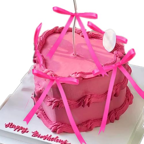 Heiße rosa Schleife Tortenaufleger Schleife Knoten Bänder Schleife Torte Dessert Picks für Dekorationen Braut Babydusche Geburtstag Hochzeit Heiße rosa Schleife Tortenaufleger Schleife Knoten Bänder Schleife Torte Dessert Picks für Dekorationen Braut Babydusche Geburtstag Hochzeit von BACH AND BOUJEE