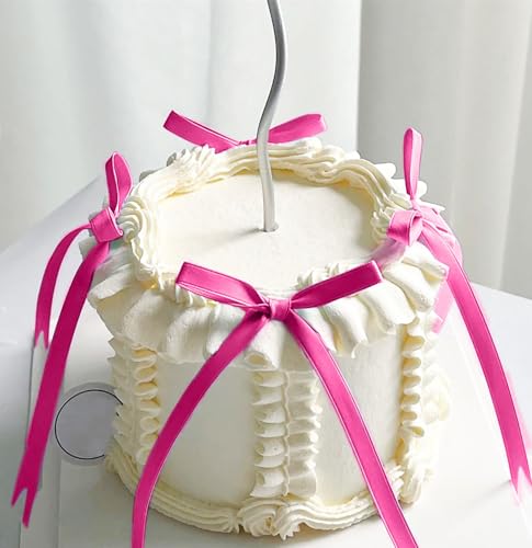 Hot Pink Bow Cake Topper Bowknot Ribbons Bow Cake Dessert Picks for Decorations Bridal Baby Shower Birthday Wedding Hot Pink Bow Cake Topper Bowknot Ribbons Bow Cake Dessert Picks for Decorations Bridal Baby Shower Birthday Wedding von BACH AND BOUJEE