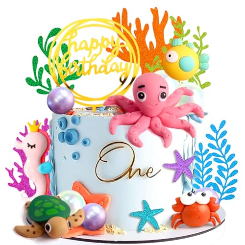 Meerestier Tortendeko Geburtstag Ozean Themen Kuchen Dekoration Deko Meerestier Kuchen Topper für Unter Meer Themen Babydusche Party Deko Meerestier Tortendeko Geburtstag Ozean Themen Kuchen Dekoration Deko Meerestier Kuchen Topper für Unter Meer Themen Babydusche Party Deko von BACH AND BOUJEE